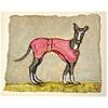 Miniatures Series: Whippet In Pink Coat by David Hollington