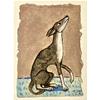 Miniatures Series: Sitting Whippet by David Hollington