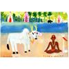Sadhu & Bull In Kerala by Christopher Corr